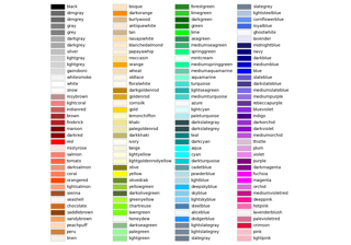 Liste der benannten Farben
